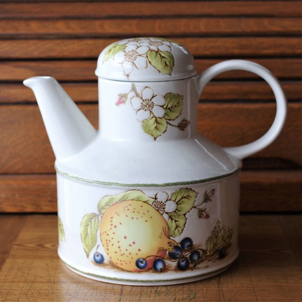 Vintage Coffee Pot /Teapot Midwinter Stonehenge "Still Life" Pattern, Wedgwood